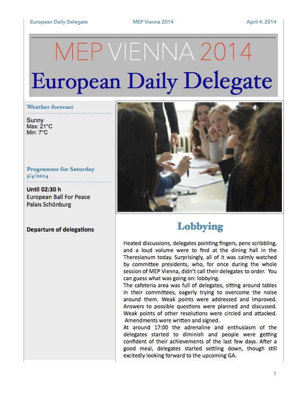 The European Daily Delegate (Issue 3)